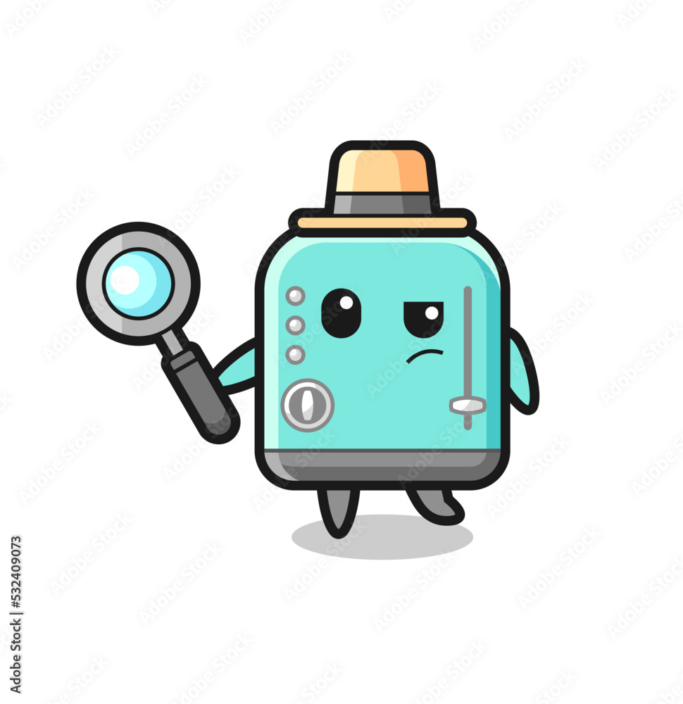 toaster detective character is analyzing a case toaster detective character is analyzing a case