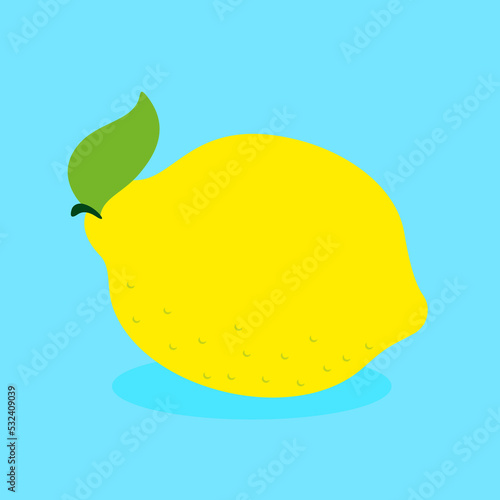 lemon on a blue background