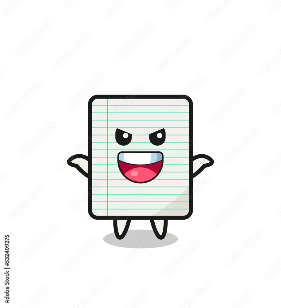 the illustration of cute paper doing scare gesture the illustration of cute paper doing scare gesture
