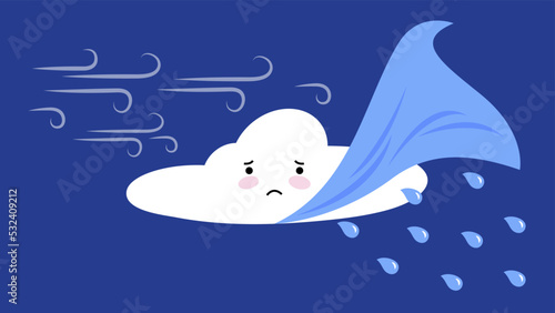 the wind blows and the sad cloud cries rain