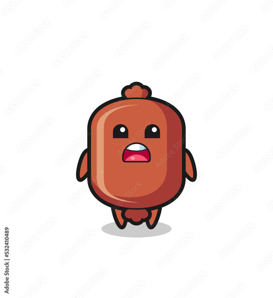 sausage illustration with apologizing expression, saying I am sorry sausage illustration with apologizing expression, saying I am sorry