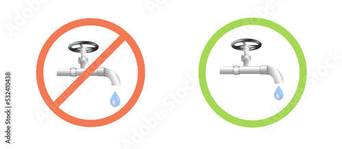 sign that there is water .sign no water .plumbing template