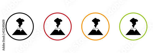 Volcano. Vector image.
