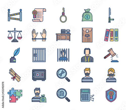 Law and Crime icon set