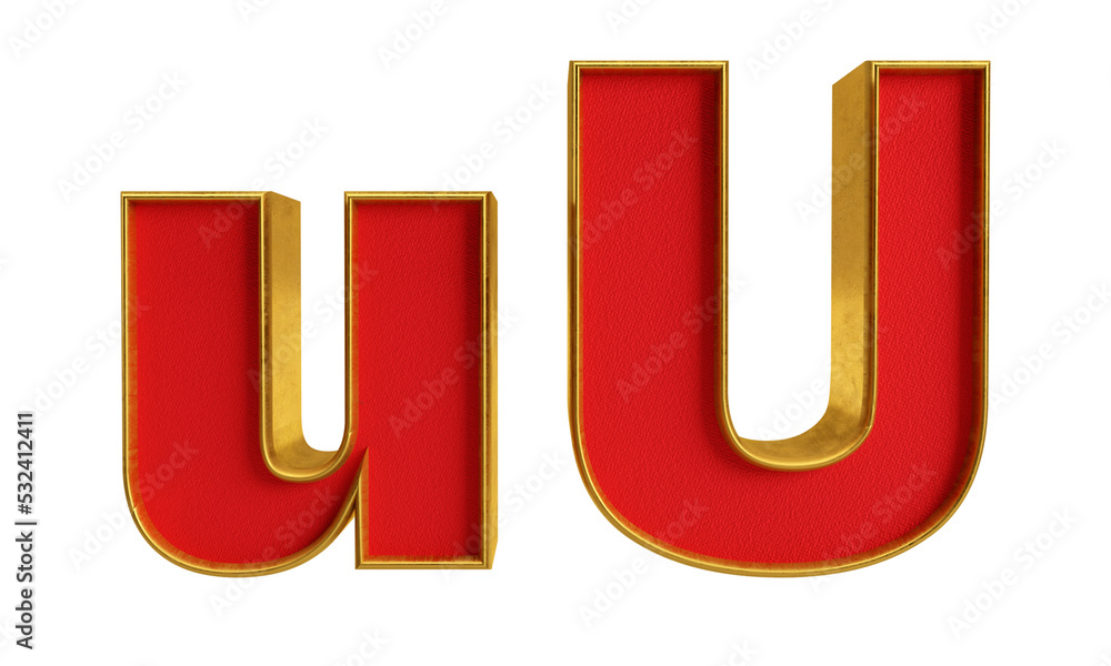 3d letter U 3d letter U
