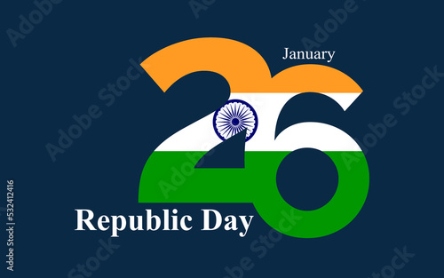  Historical monument for 26th January happy republic day of India for poster, banner, template. vector illustration.