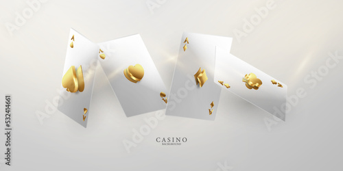 3D Casino Card Design Background Luxury Background Vector Illustration