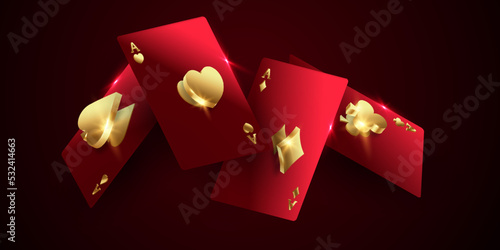 3D Casino Card Design Background Luxury Background Vector Illustration