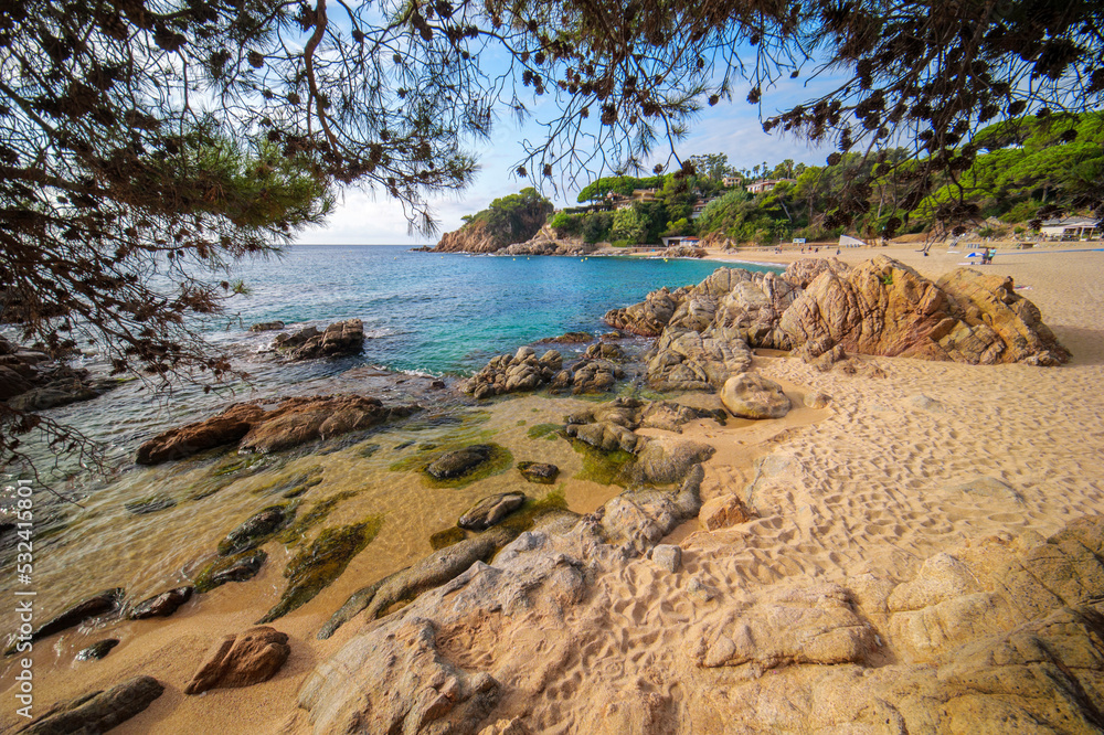 Cala Sant Francesc in Blanes Mediterranean beach Camino de Ronda on the Costa Brava Lloret de Mar and Tossa de Mar Cala Sant Francesc in Blanes Mediterranean beach Camino de Ronda on the Costa Brava Lloret de Mar and Tossa de Mar