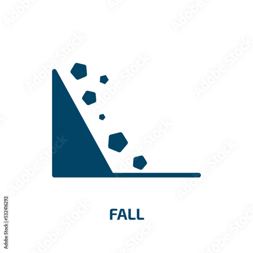 fall icon from weather collection. Filled fall, season, tree glyph icons isolated on white background. Black vector fall sign, symbol for web design and mobile apps