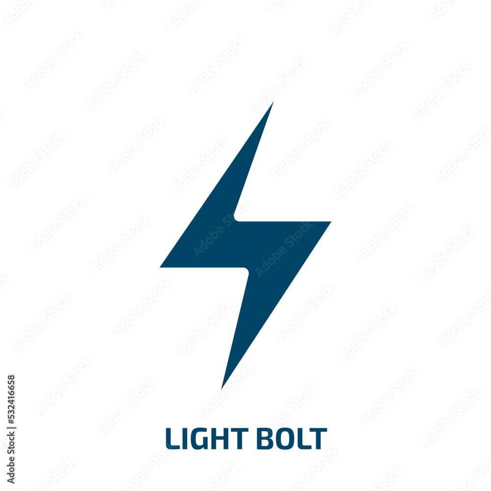 light bolt icon from weather collection. Filled light bolt, thunder, energy glyph icons isolated on white background. Black vector light bolt sign, symbol for web design and mobile apps light bolt icon from weather collection. Filled light bolt, thunder, energy glyph icons isolated on white background. Black vector light bolt sign, symbol for web design and mobile apps