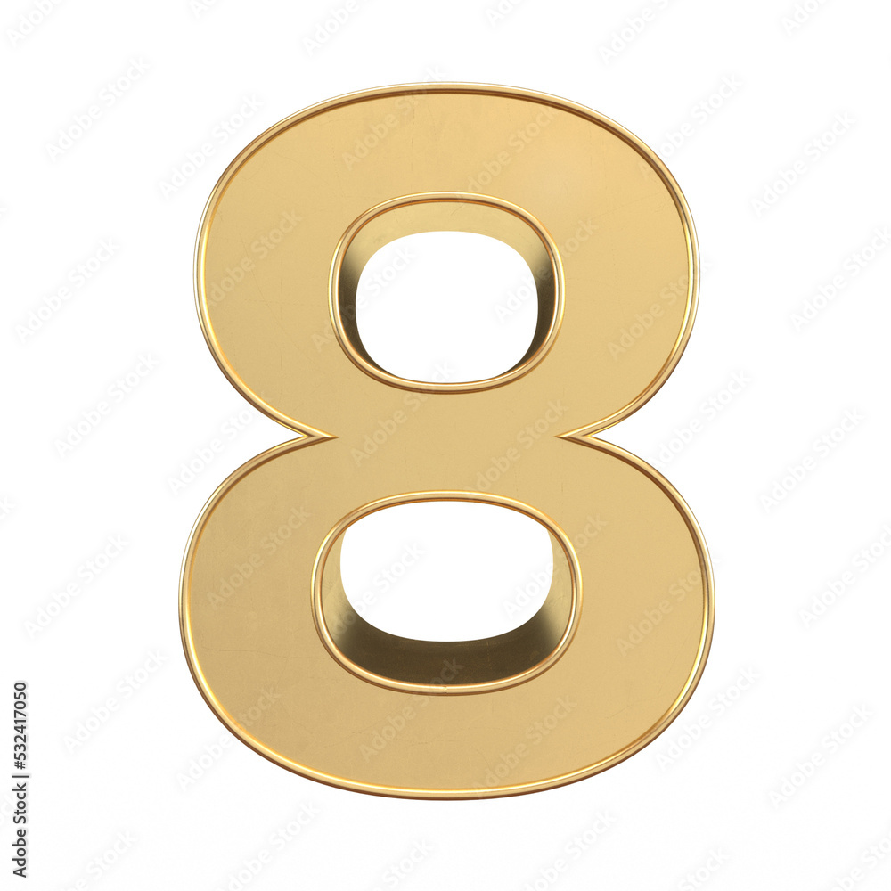 Gold number 8