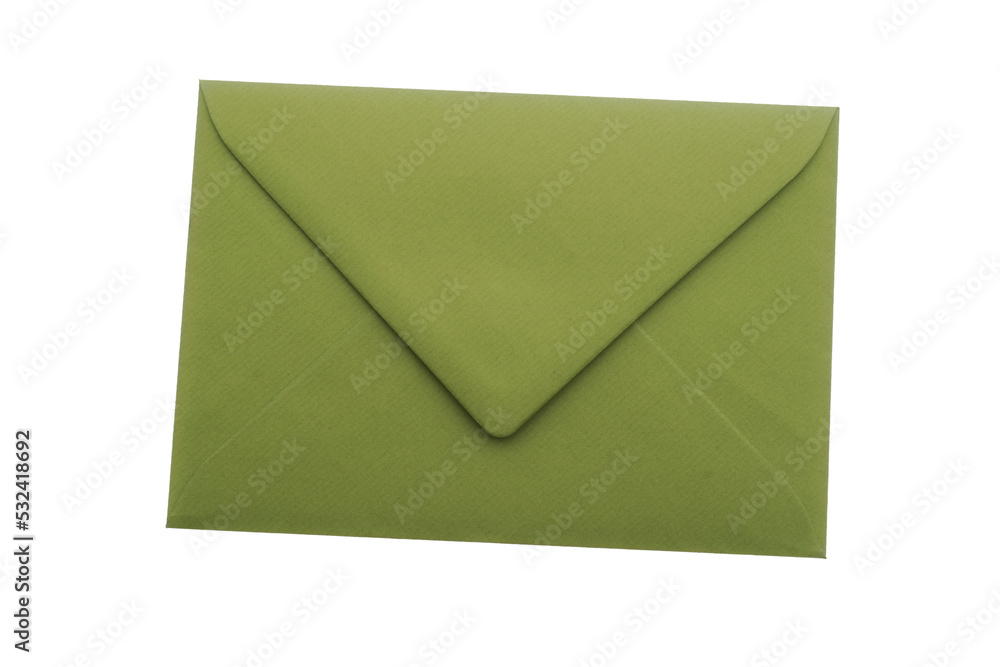 Green paper envelope isolated on transparency photo png file Green paper envelope isolated on transparency photo png file