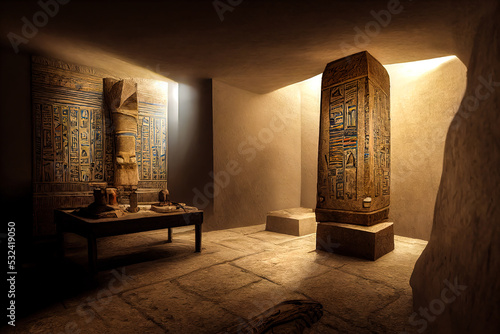 Tela Tombstone inside an Egyptian pyramid