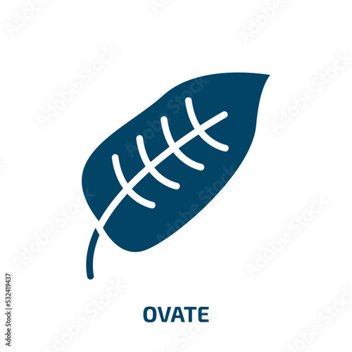 ovate icon from nature collection. Filled ovate, applause, cartoon glyph icons isolated on white background. Black vector ovate sign, symbol for web design and mobile apps