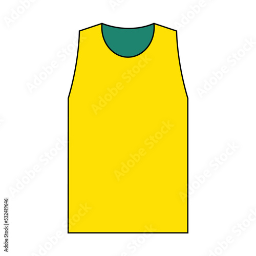 Training bib pictogram vector illustration.