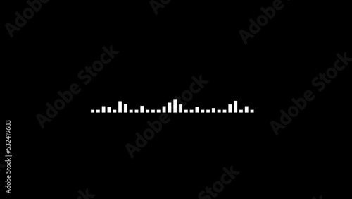 animation equalizer sound strips. white motion