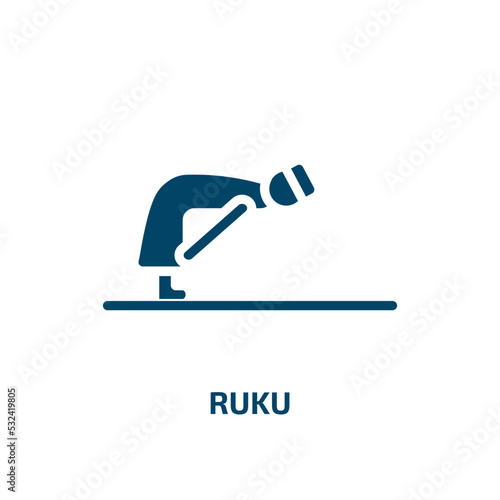 ruku icon from people collection. Filled ruku, people, islamic glyph icons isolated on white background. Black vector ruku sign, symbol for web design and mobile apps