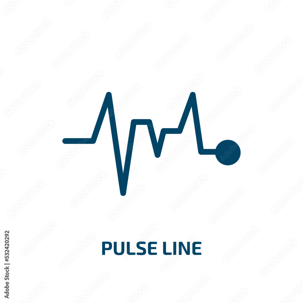 pulse line icon from medical collection. Filled pulse line, healthy, pulse glyph icons isolated on white background. Black vector pulse line sign, symbol for web design and mobile apps pulse line icon from medical collection. Filled pulse line, healthy, pulse glyph icons isolated on white background. Black vector pulse line sign, symbol for web design and mobile apps