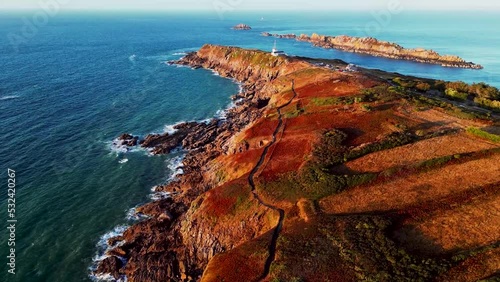 Pointe du Grouin en Bretagne - départ Route du Rhum - Cancale Saint-Malo- vue aérienne drone photo