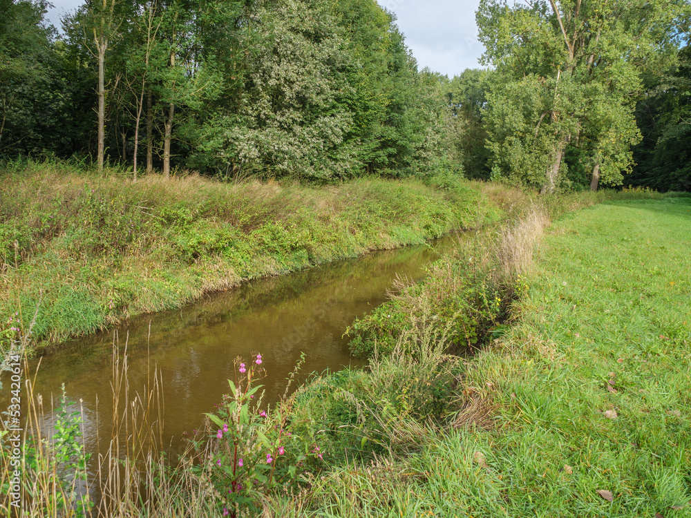 Obraz premium Wandern an der Berkel bei Vreden im Münsterland