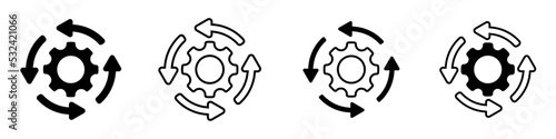 Industry Diagram vector icon. Style is bicolor flat symbol, black and white colors, rounded angles, gray background.