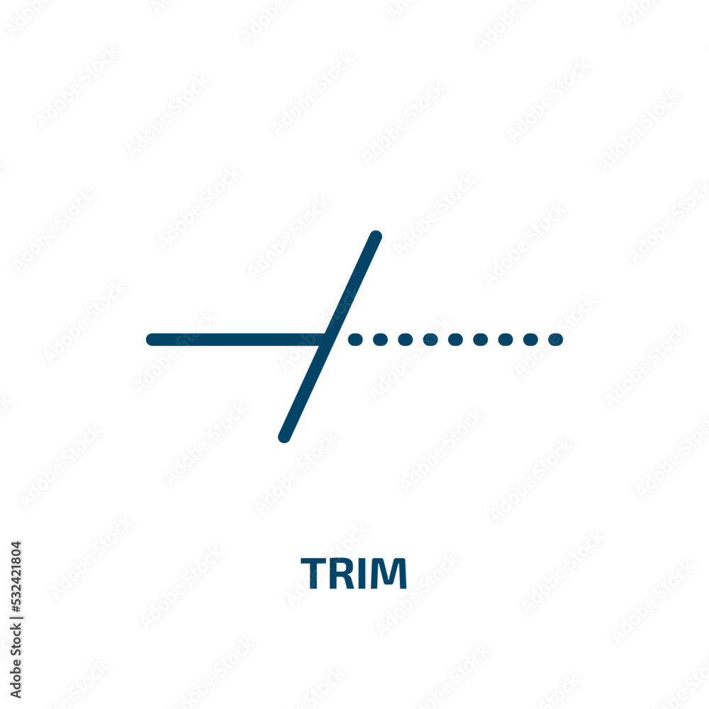 trim icon from geometry collection. Filled trim, simple, equipment glyph icons isolated on white background. Black vector trim sign, symbol for web design and mobile apps trim icon from geometry collection. Filled trim, simple, equipment glyph icons isolated on white background. Black vector trim sign, symbol for web design and mobile apps