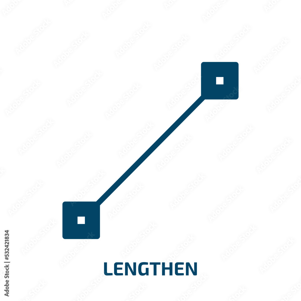 lengthen icon from geometry collection. Filled lengthen, lengthening, collection glyph icons isolated on white background. Black vector lengthen sign, symbol for web design and mobile apps lengthen icon from geometry collection. Filled lengthen, lengthening, collection glyph icons isolated on white background. Black vector lengthen sign, symbol for web design and mobile apps