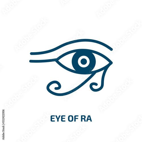eye of ra icon from religion collection. Filled eye of ra, egyptian, protection glyph icons isolated on white background. Black vector eye of ra sign, symbol for web design and mobile apps