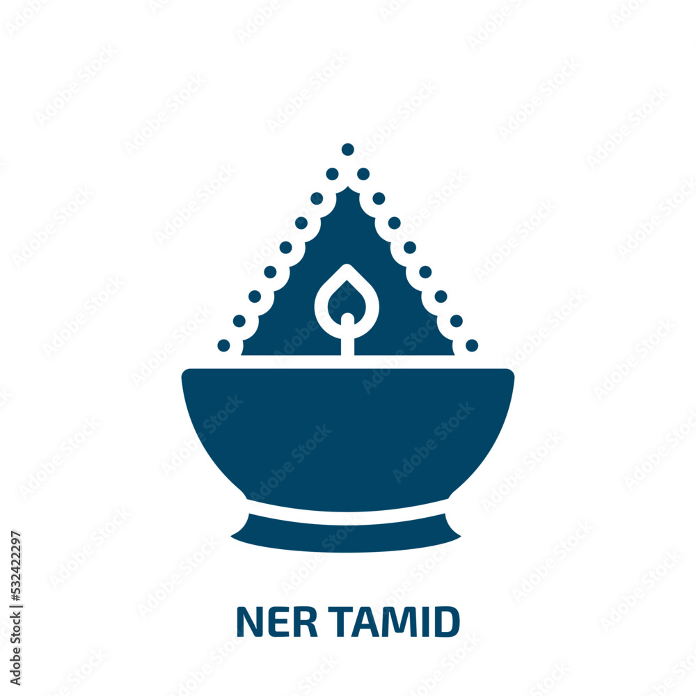 ner tamid icon from religion collection. Filled ner tamid, religious