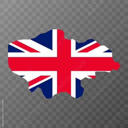 London map. England, UK region map. Vector illustration.