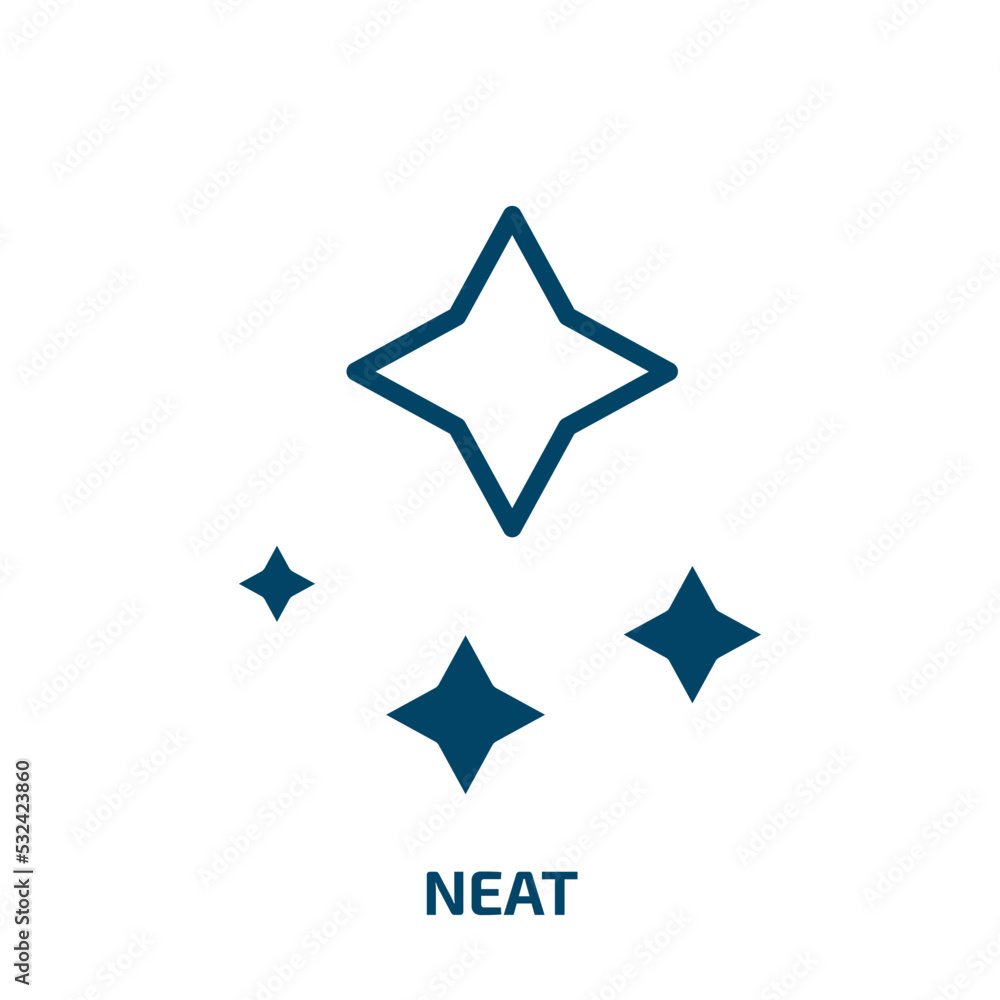 neat icon from cleaning collection. Filled neat, business, technology glyph icons isolated on white background. Black vector neat sign, symbol for web design and mobile apps neat icon from cleaning collection. Filled neat, business, technology glyph icons isolated on white background. Black vector neat sign, symbol for web design and mobile apps