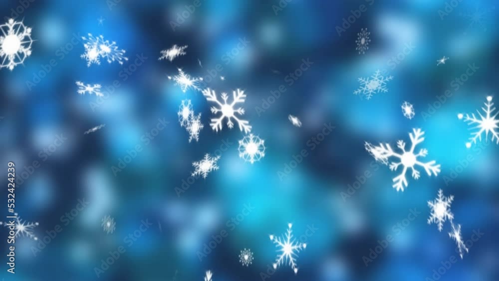 Animation of shapes over snow falling Animation of shapes over snow falling