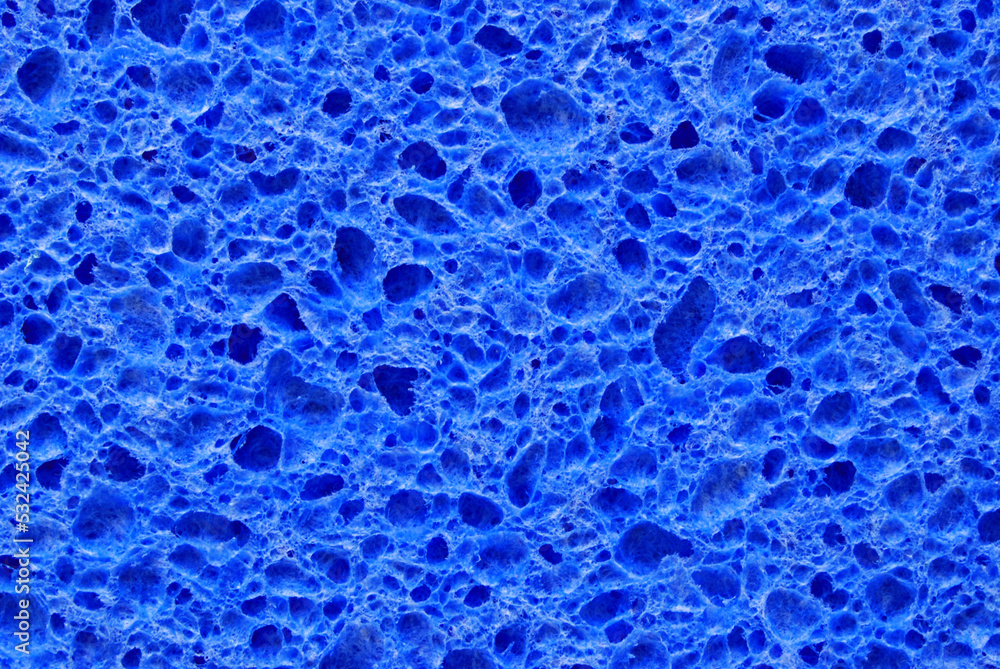 Blue porous cleaning sponge texture or background
Blue porous cleaning sponge texture or background