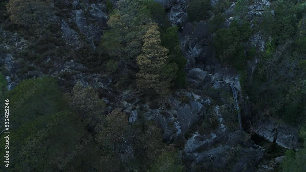 Beautiful Natural Park of Gerês in Portugal Aerial View