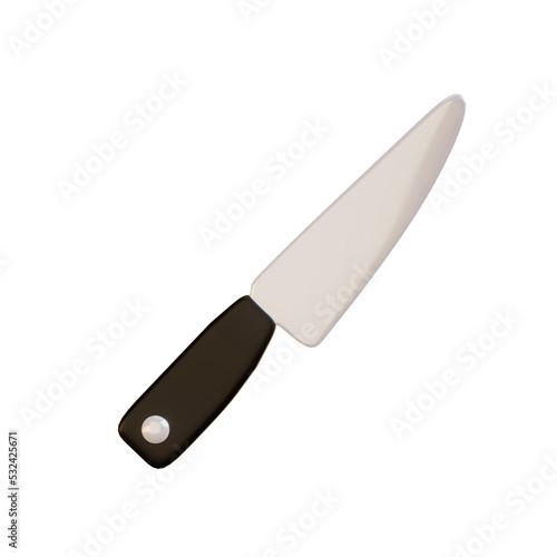 Knife 3D illustration isolated