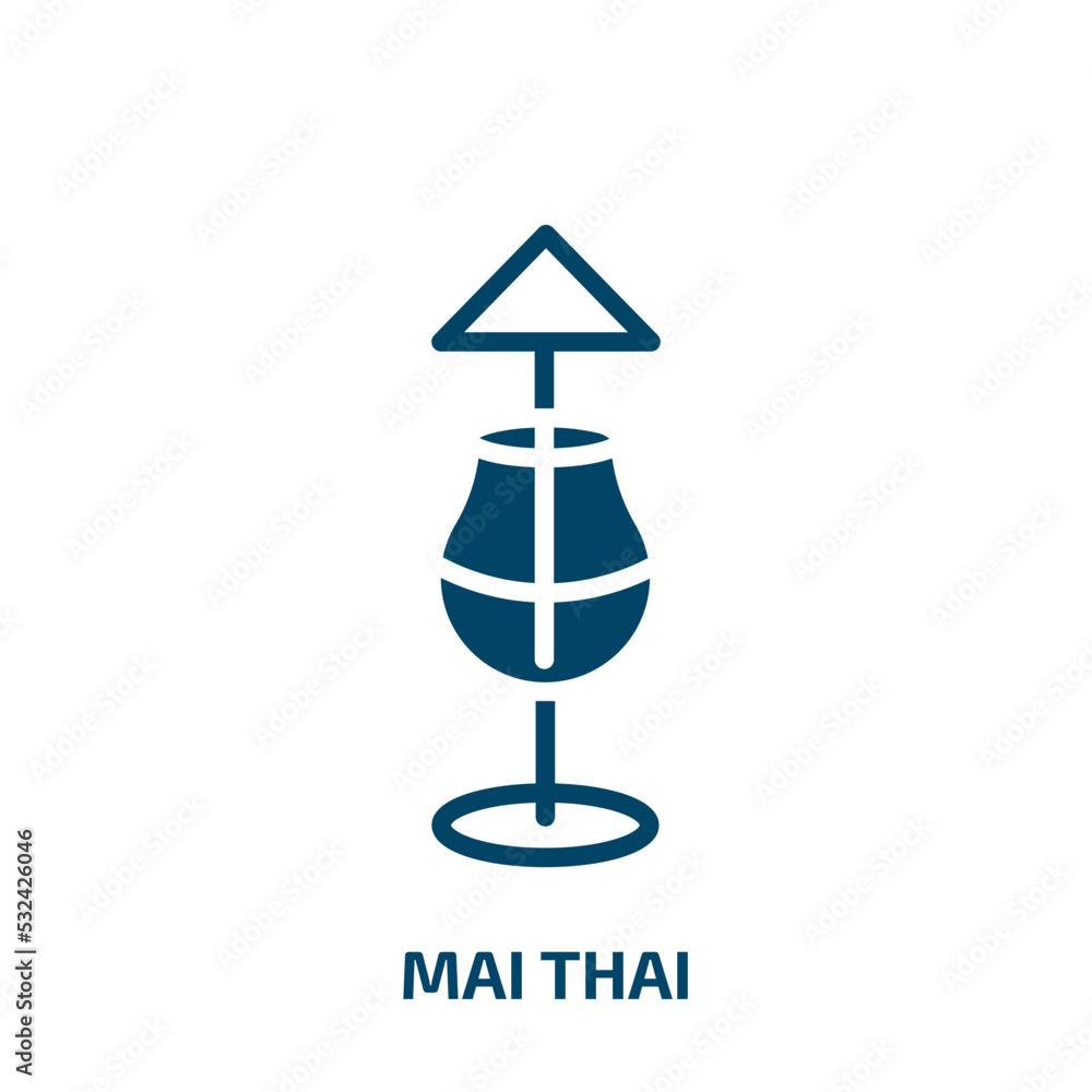 mai thai icon from drinks collection. Filled mai thai, thailand, bangkok glyph icons isolated on white background. Black vector mai thai sign, symbol for web design and mobile apps mai thai icon from drinks collection. Filled mai thai, thailand, bangkok glyph icons isolated on white background. Black vector mai thai sign, symbol for web design and mobile apps
