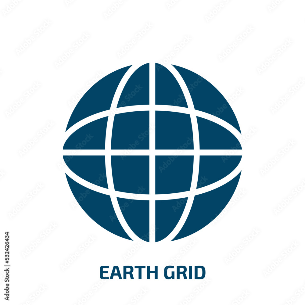 earth grid icon from delivery and logistic collection. Filled earth grid, global, globe glyph icons isolated on white background. Black vector earth grid sign, symbol for web design and mobile apps earth grid icon from delivery and logistic collection. Filled earth grid, global, globe glyph icons isolated on white background. Black vector earth grid sign, symbol for web design and mobile apps