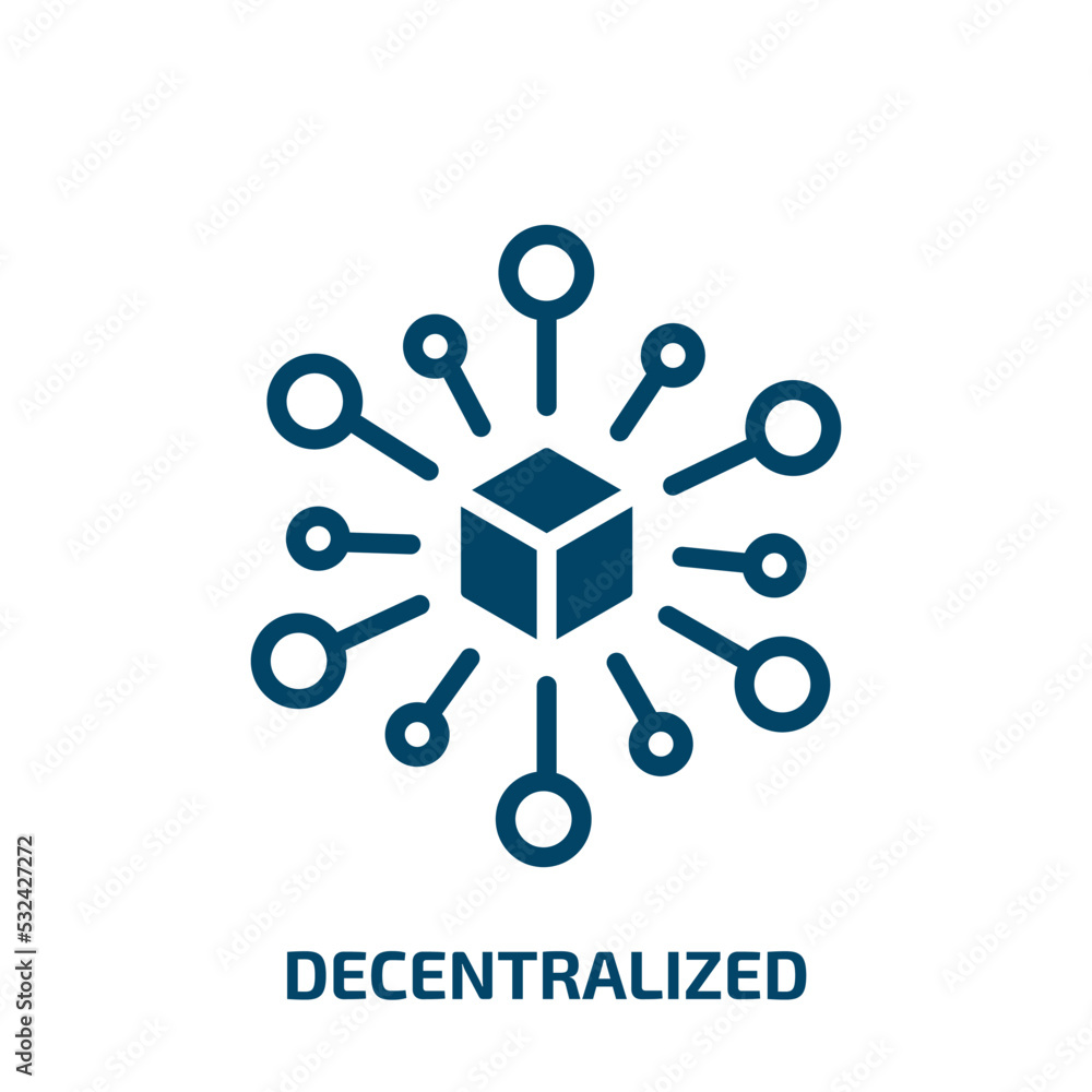 decentralized icon from cryptocurrency collection. Filled decentralized, cryptocurrency, cryptography glyph icons isolated on white background. Black vector decentralized sign, symbol for web design decentralized icon from cryptocurrency collection. Filled decentralized, cryptocurrency, cryptography glyph icons isolated on white background. Black vector decentralized sign, symbol for web design