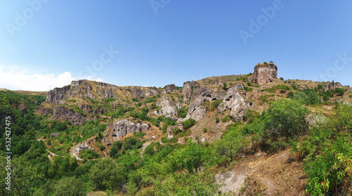 2021Ruins of old Khndzoresk mountain village in Armenia