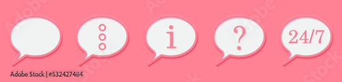 Support service. Vector isolated icons. Customer support black vector icon signs. Call center symbols. Service concept symbols.