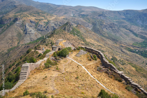 Smbataberd fortress in the mountains of Armenia photo