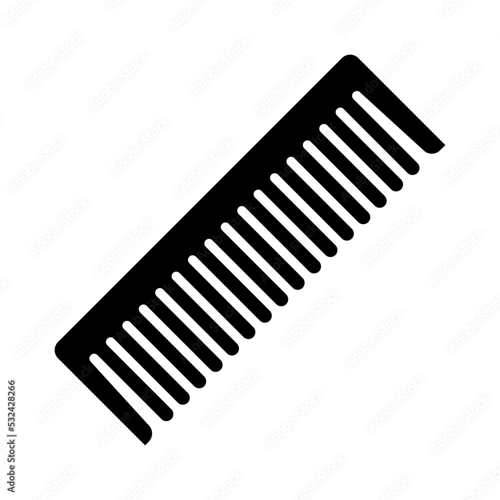 Comb icon with a black style that is suitable for your modern business Comb icon with a black style that is suitable for your modern business