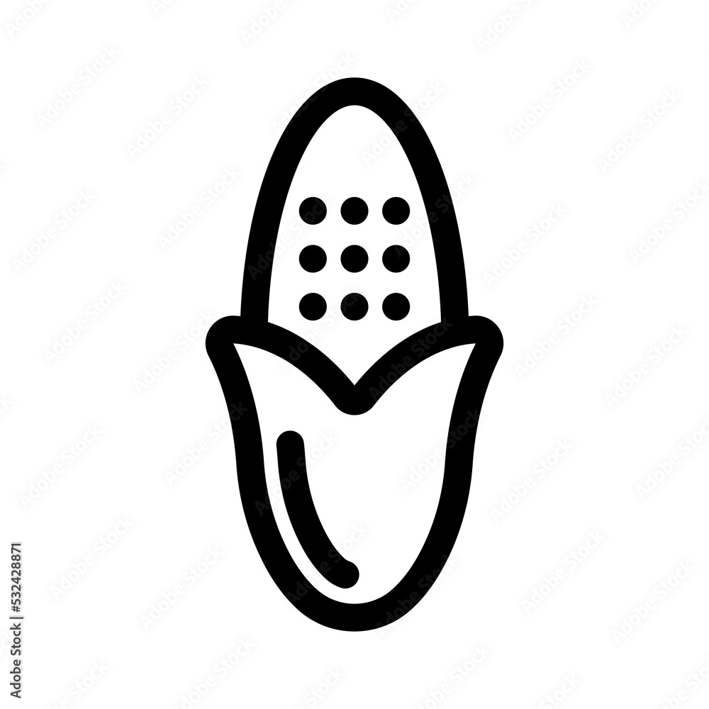 Corn icon with a line style that is suitable for your modern business Corn icon with a line style that is suitable for your modern business