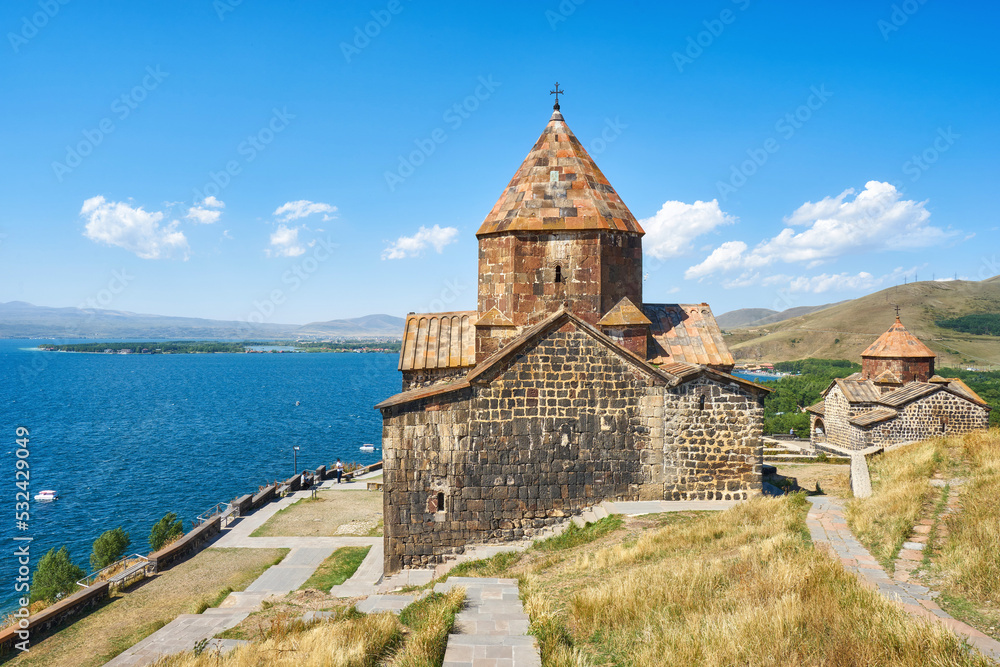 Sevanavank monastery near Sevan lake in Armenia