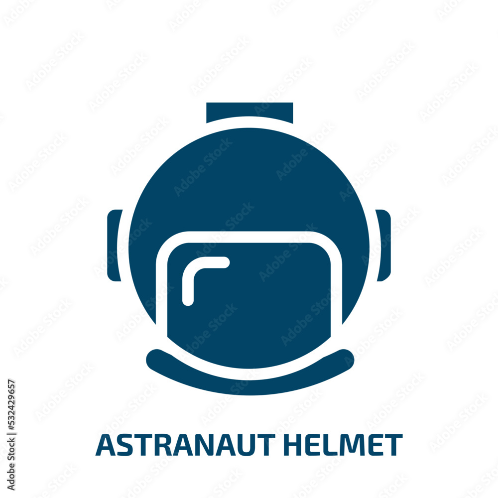 astranaut helmet icon from astronomy collection. Filled astranaut helmet, space, astronaut glyph icons isolated on white background. Black vector astranaut helmet sign, symbol for web design and astranaut helmet icon from astronomy collection. Filled astranaut helmet, space, astronaut glyph icons isolated on white background. Black vector astranaut helmet sign, symbol for web design and