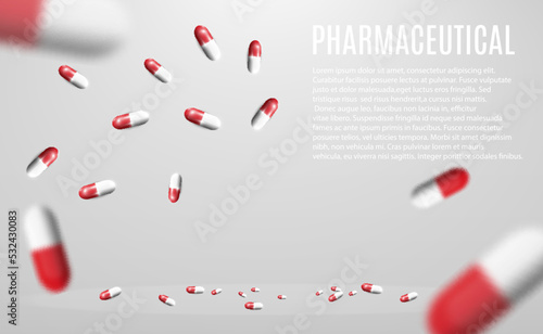 Image with capsules. Pharmaceuticals, pills.
