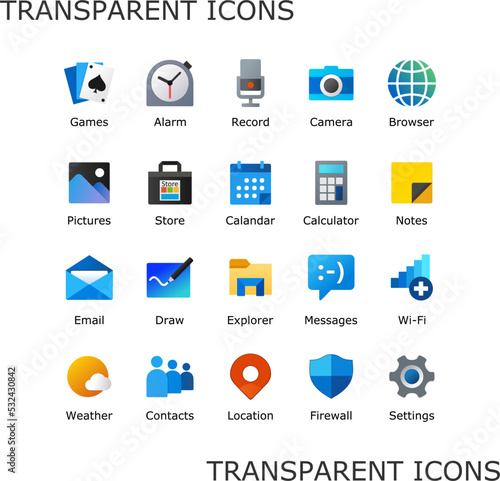 desktop, icon, set, icons, vector, web, business, symbol, internet, computer, button, illustration, design, sign, media, communication, technology, flat, mobile, music, mail, camera, video, phone, ban