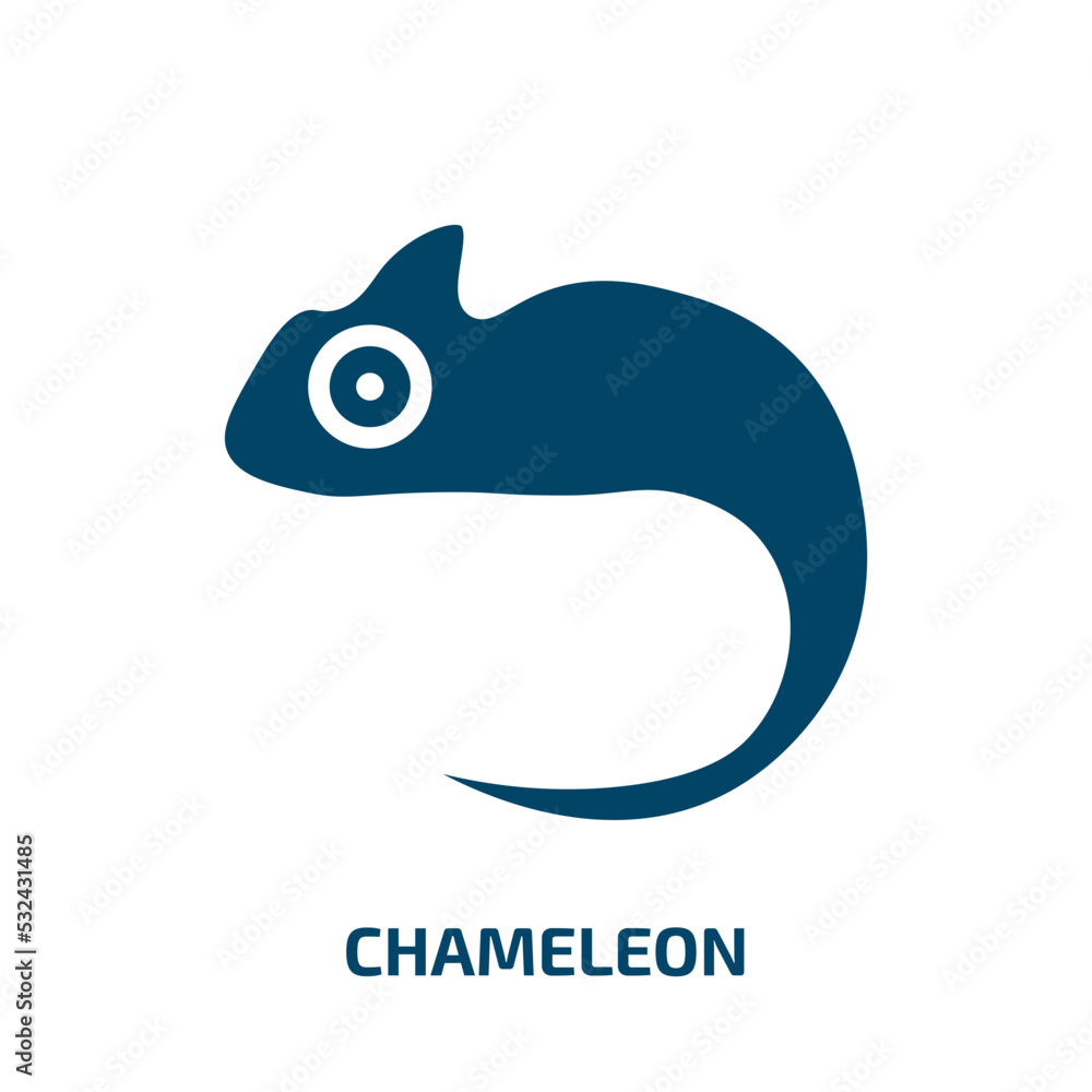 chameleon icon from animals collection. Filled chameleon, animal, wildlife glyph icons isolated on white background. Black vector chameleon sign, symbol for web design and mobile apps chameleon icon from animals collection. Filled chameleon, animal, wildlife glyph icons isolated on white background. Black vector chameleon sign, symbol for web design and mobile apps