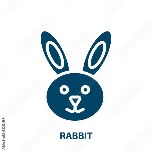 rabbit icon from animals collection. Filled rabbit  collection  dog glyph icons isolated on white background. Black vector rabbit sign  symbol for web design and mobile apps